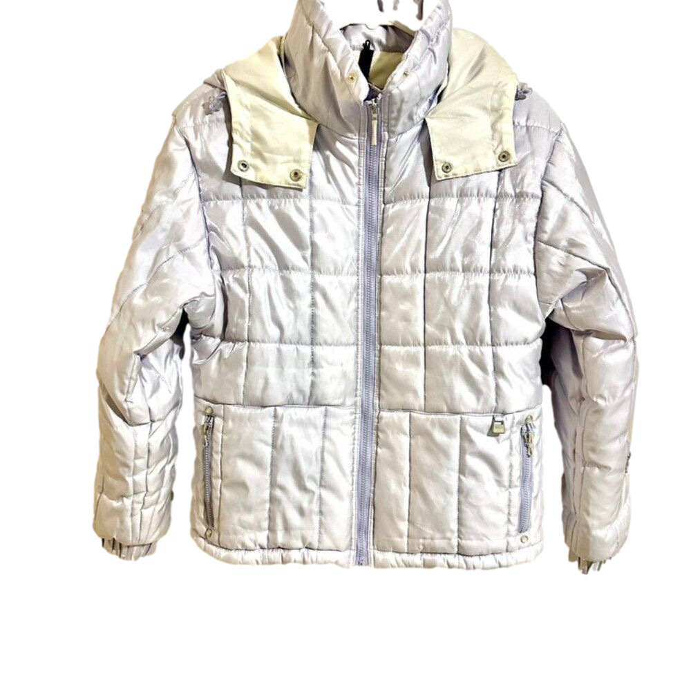 Nils Skiwear Jacket Womens Size 10 Snowboard Lavender Collar Hooded Winter - Picture 1 of 7
